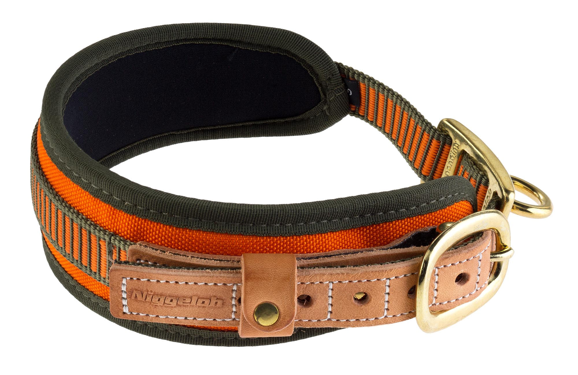 Collier chien de sang orange fluo - Niggeloh - Taille M - Tour de cour 48/60 cm