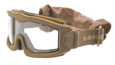 Masque série AERO Thermal Tan - Verre clair - Lancer Tactical
