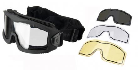 Masque série AERO Thermal noir avec 3 écrans - Lancer Tactical