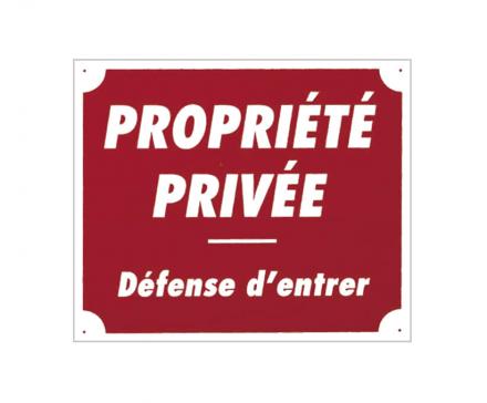 Panneau akilux ''Propriété privée'' 30 x 25 cm - Akilux