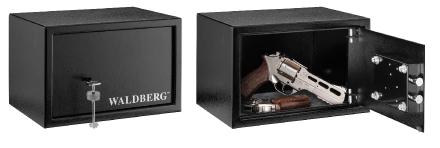 Coffre premium pour armes de poing à clef - Waldberg - COFFRE WALDBERG ARMES POINGS 230x350x250 - 2 clefs