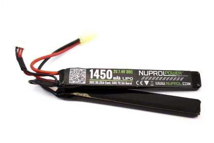 Batterie LiPo 2 éléments 7,4 v/1450 mAh 30C - Connecteurs Mini Tamiya
