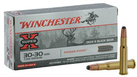 Munition grande chasse Winchester Cal. 30-30 win - Ogive Power Point 170 gr