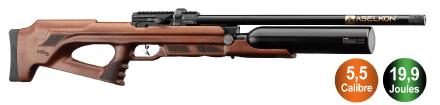 Carabine à air PCP Aselkon MX9 Sniper Régulateur Jet Black Cal. 5.5 <19J