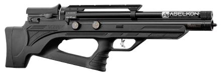 Carabine à air PCP Aselkon MX10-S Régulateur Jet Black Cal. 5.5 <19J