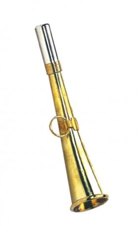 Corne de poche plate 16 cm laiton poli - Elless - Embouchure