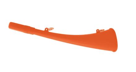 Corne d'appel 25 cm ABS orange fluo - Elless