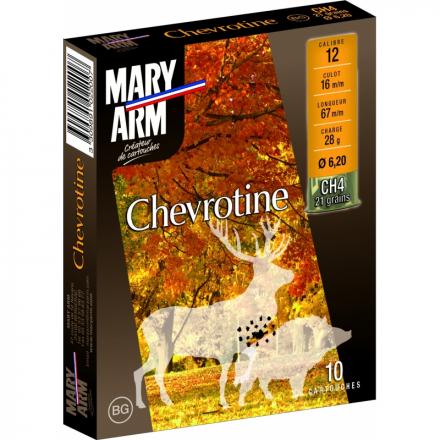 Cartouches Mary Arm Chevrotine - Cal. 12/67 - Chevrotine 28 grains