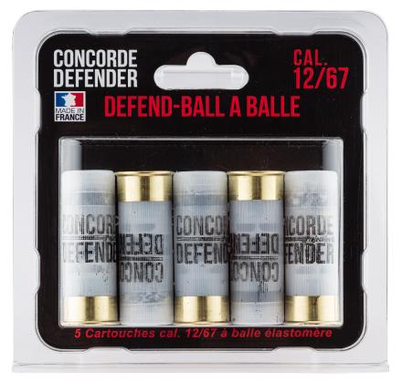 5 cartouches Defend-Ball cal. 12/67 à balle Elastomere Bior - 5 cartouches Defend-Ball cal. 12/67 - Balles