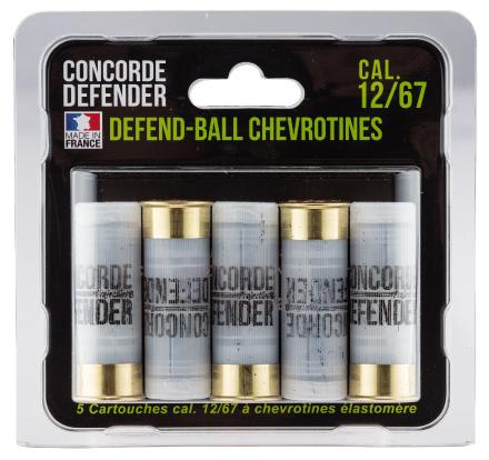 5 cartouches Defend-Ball cal. 12/67 chevrotines Elastomere - 5 cartouches Defend-Ball cal. 12/67 - Chevrotines