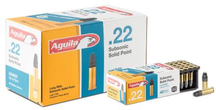 Cartouches 22 LR Aguila Solid Point Subsonique - Boite de 50 cartouches