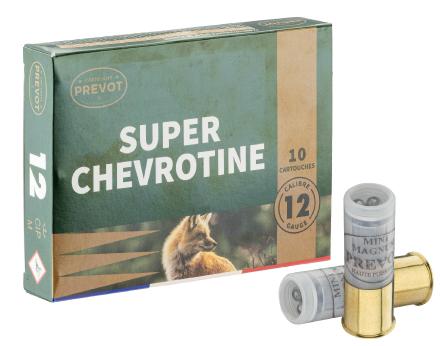Cartouches Prevot  chevrotines - Cal. 12/70 - PREVOT CART CHEVROTINE MINI MAG JUPE 12/70 21 GRAINS (6.2MM) x10