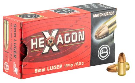 Cartouches GECO 9x19 Luger HEXAGON 124gr x50 - Cartouche GECO 9x19 HEXAGON124 GR x50