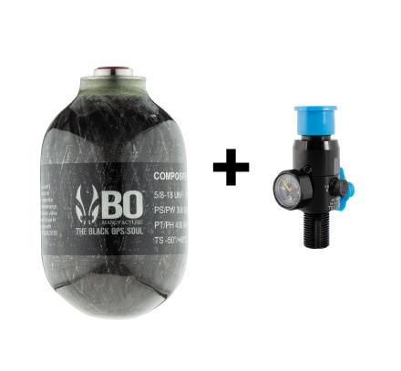 Pack bouteille BO Manufacture Kevlar 0,5L + régulateur Dye 4500 PSI - PACK BOUTEILLE BO KEVLAR 0.5L + REG DYE 4500 PSI - PRIX NET
