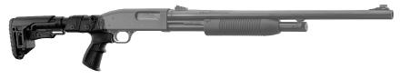 Pack DLG TACTICAL pour fusil à pompe MOSSBERG - MAVERICK : poignée + crosse télescopique + adapteur de repli + sangle - PCK POIGNEE CROSSE TELE   REPLI   SANGLE FAP MOSS - MAV