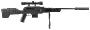Carabine à air comprimé 7.5 à 24 J Black Ops sniper cal. 4,5 mm - Ressort< 7.5 j